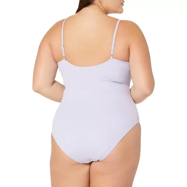 Amazon Essentials Womens Thin Strap onePiece SwimsuitLavender