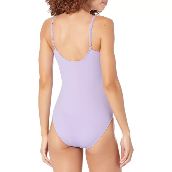 Amazon Essentials Womens Thin Strap onePiece SwimsuitLavender