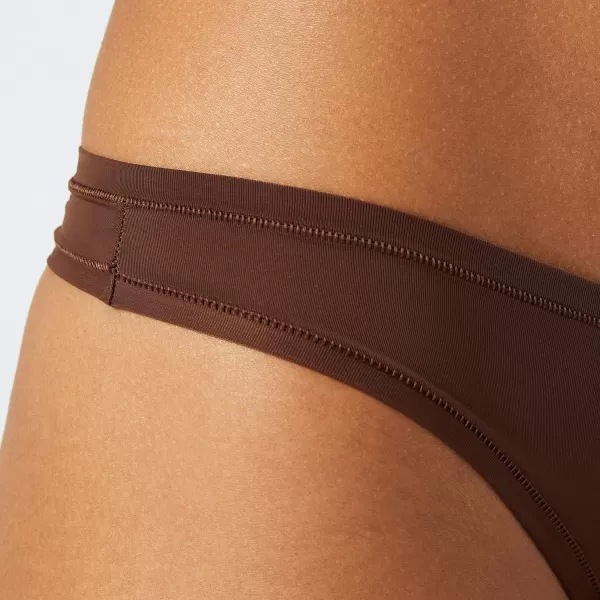 Amazon Essentials Womens Thong Underwear Available in Plus Size Pack of 6BlackRich Hazel