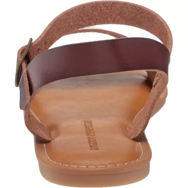 Amazon Essentials Womens Two Strap Buckle SandalBrown