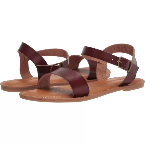 Amazon Essentials Womens Two Strap Buckle SandalBrown