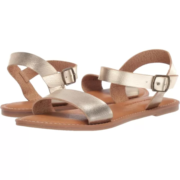 Amazon Essentials Womens Two Strap Buckle SandalGold