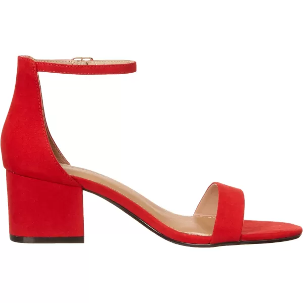 Amazon Essentials Womens Two Strap Heeled SandalBright Poppy Red