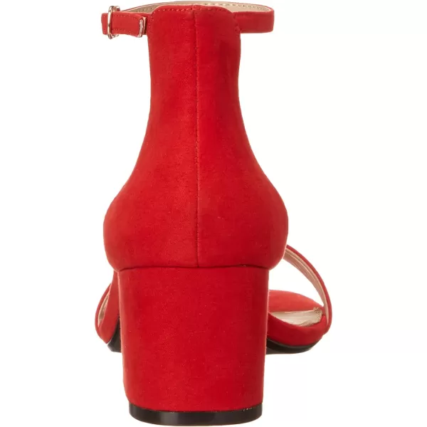 Amazon Essentials Womens Two Strap Heeled SandalBright Poppy Red