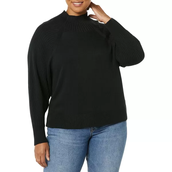 Amazon Essentials Womens Ultra Soft Oversized Cropped Cocoon Sweater Available in Plus Size Previously Daily RitualBlack