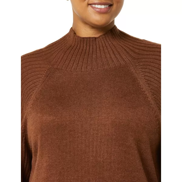 Amazon Essentials Womens Ultra Soft Oversized Cropped Cocoon Sweater Available in Plus Size Previously Daily RitualChocolate Heather