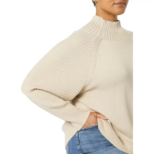 Amazon Essentials Womens Ultra Soft Oversized Cropped Cocoon Sweater Available in Plus Size Previously Daily RitualTaupe