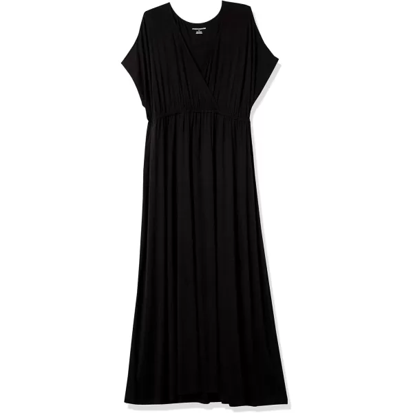 Amazon Essentials Womens Waisted Maxi Dress Available in Plus SizeRayon Blend Black