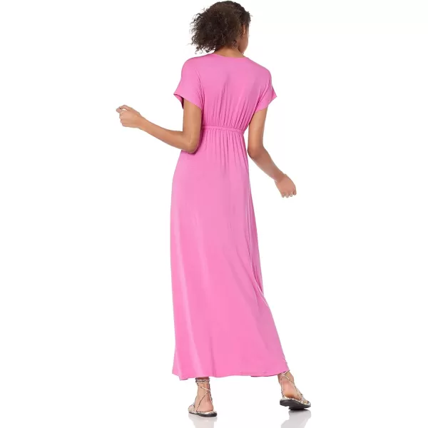 Amazon Essentials Womens Waisted Maxi Dress Available in Plus SizeSustainably Sourced Rayon Blend Bright Pink