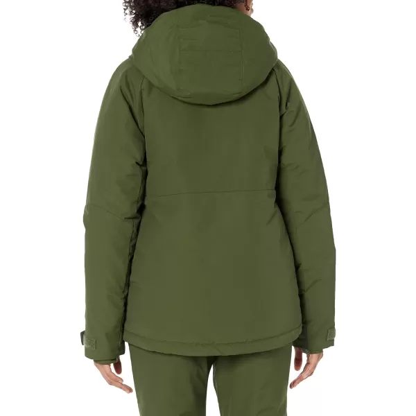 Amazon Essentials Womens WaterResistant LongSleeve Insulated Snow Jacket with HoodDark Olive