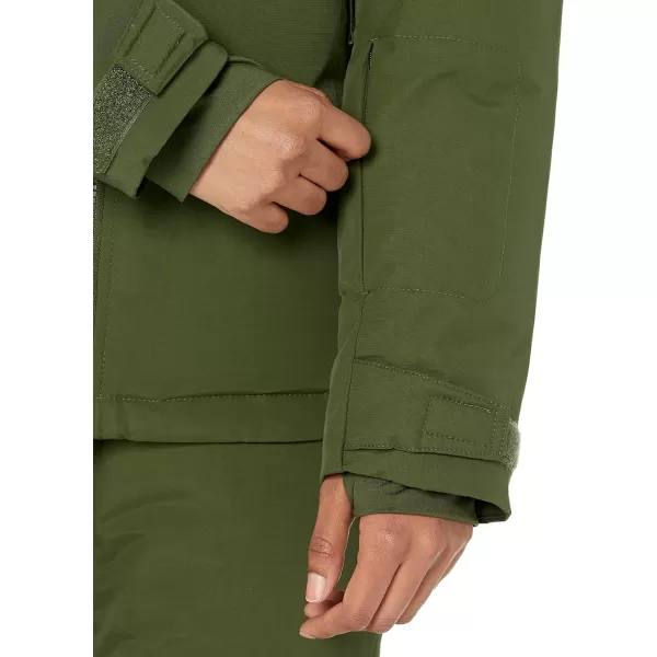 Amazon Essentials Womens WaterResistant LongSleeve Insulated Snow Jacket with HoodDark Olive