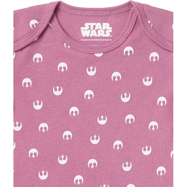 Amazon Essentials babygirls ShortSleeve BodysuitsStar Wars Tiny Rebel