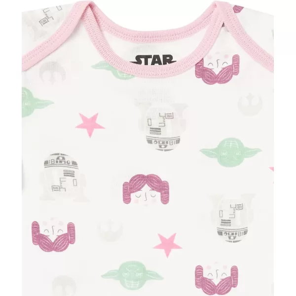 Amazon Essentials babygirls ShortSleeve BodysuitsStar Wars Tiny Rebel