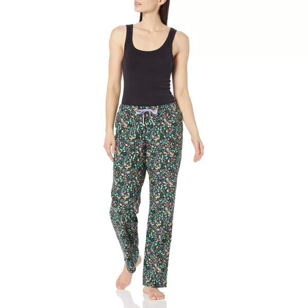 Amazon Essentials womens Flannel Sleep Pant Available in Plus SizeBlack Folkloric