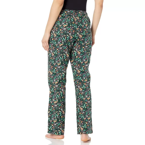 Amazon Essentials womens Flannel Sleep Pant Available in Plus SizeBlack Folkloric