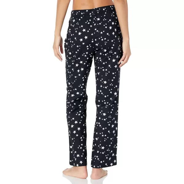 Amazon Essentials womens Flannel Sleep Pant Available in Plus SizeBlack Stars