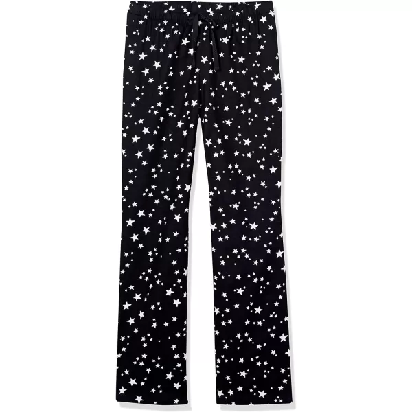 Amazon Essentials womens Flannel Sleep Pant Available in Plus SizeBlack Stars