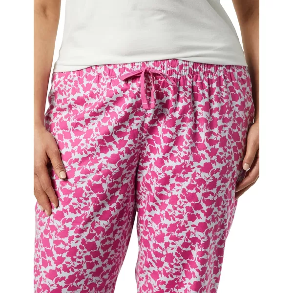 Amazon Essentials womens Flannel Sleep Pant Available in Plus SizeFuchsia Floral