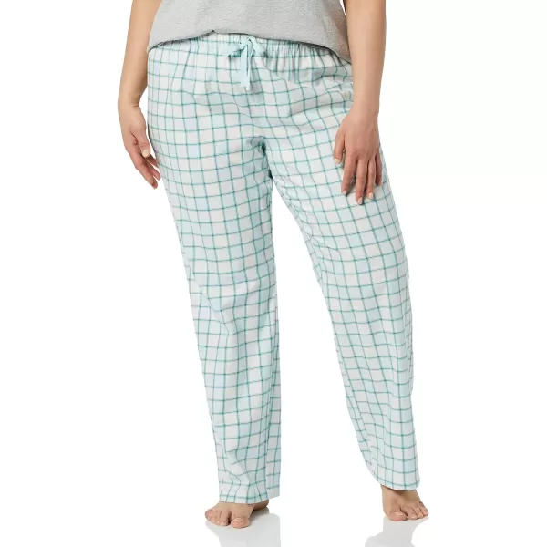 Amazon Essentials womens Flannel Sleep Pant Available in Plus SizeLight Blue Plaid