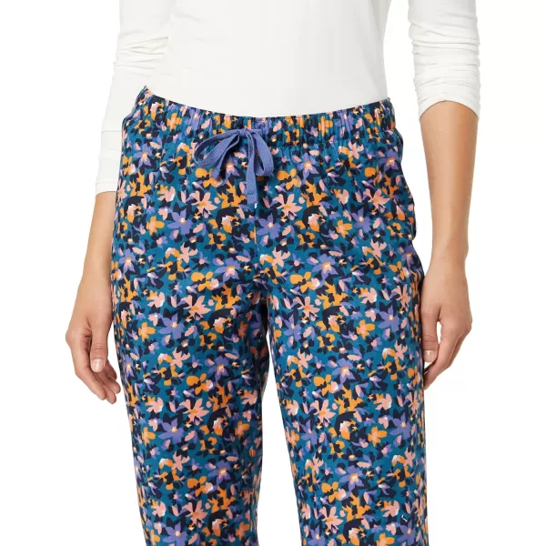 Amazon Essentials womens Flannel Sleep Pant Available in Plus SizeNavy Floral Print