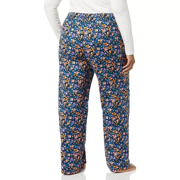 Amazon Essentials womens Flannel Sleep Pant Available in Plus SizeNavy Floral Print