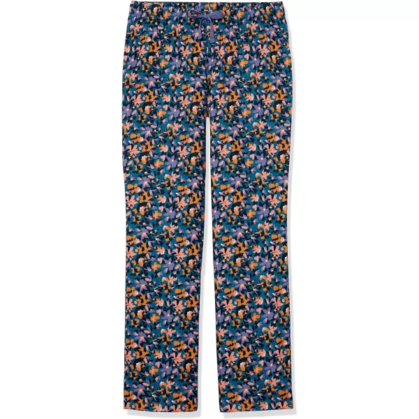 Amazon Essentials womens Flannel Sleep Pant Available in Plus SizeNavy Floral Print