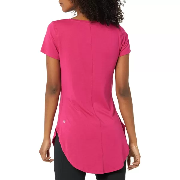 Amazon Essentials womens Soft Cotton StandardFit ExtraLong Tunic Yoga TShirt Available in Plus Size Previously Core 10Fuchsia