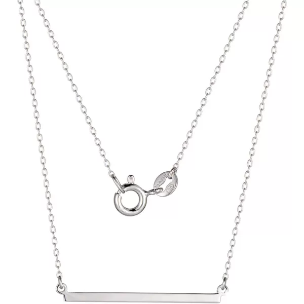 Amazon Essentials womens Sterling Silver Horizontal Bar Necklace 18Amazon Essentials womens Sterling Silver Horizontal Bar Necklace 18