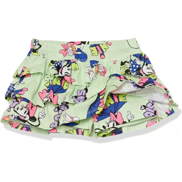 Spotted Zebra Disney  Marvel  Star Wars  Frozen  Princess Girls and Toddlers Knit Ruffle Scooter Skirts Pack of 2Minnie Bubbles