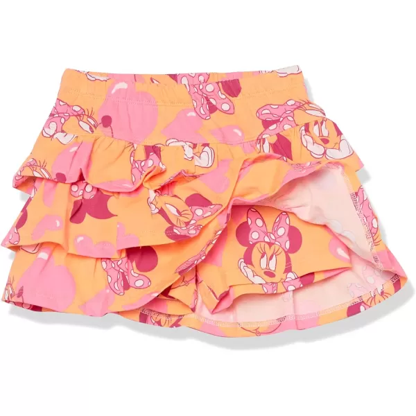 Spotted Zebra Disney  Marvel  Star Wars  Frozen  Princess Girls and Toddlers Knit Ruffle Scooter Skirts Pack of 2Minnie Bubbles