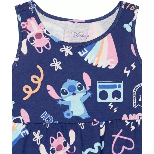 Spotted Zebra Disney  Marvel  Star Wars  Frozen  Princess Girls and Toddlers Knit Sleeveless Tiered Dresses Pack of 2StitchTie Dye