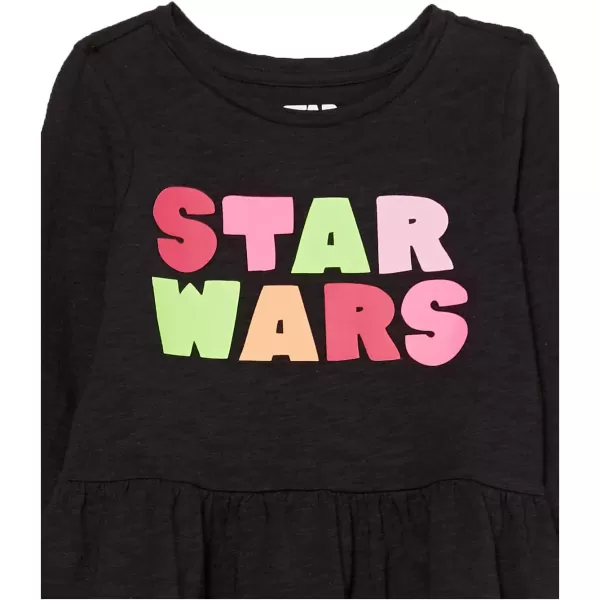 Spotted Zebra Disney  Marvel  Star Wars  Frozen  Princess Toddlers Big Girls Knit LongSleeve Play Dresses Pack of 2Star Wars Chill