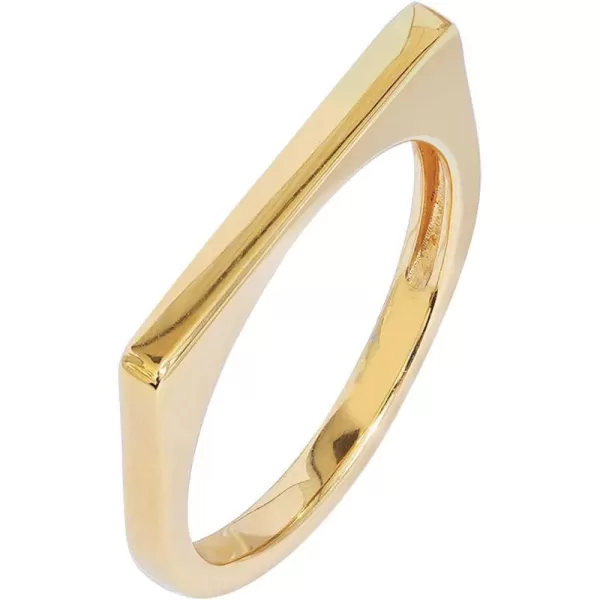 Amazon Essentials 14K Gold Plated Sterling Silver Bar RingYellow Gold 10