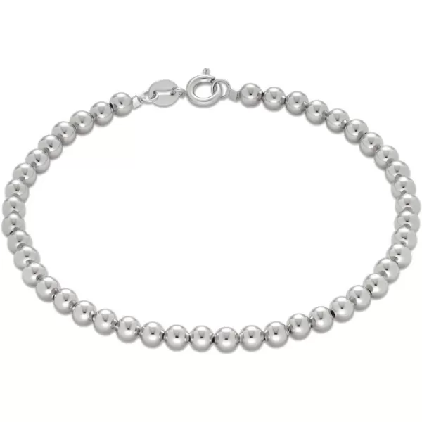 Amazon Essentials 14K Plated Ball Chain BraceletSilver 4 mm