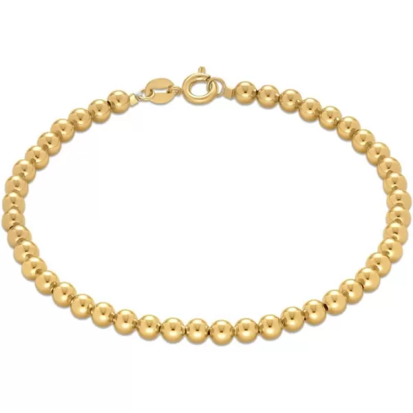 Amazon Essentials 14K Plated Ball Chain BraceletYellow Gold 4 mm