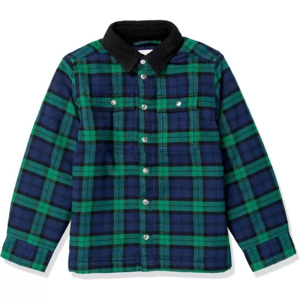 Amazon Essentials Boys Flannel Shirt JacketBlackwatchPlaid