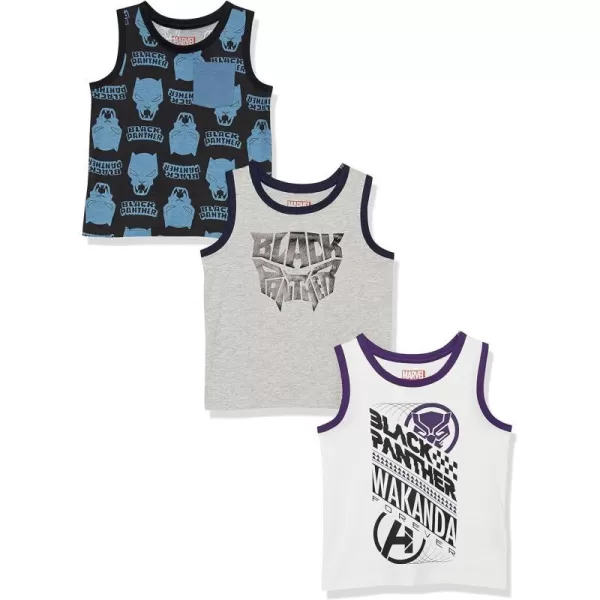 Amazon Essentials Boys Sleeveless Tank Top TShirts Previously Spotted ZebraMarvel Black Panther