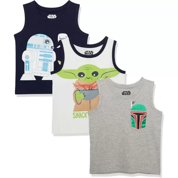 Amazon Essentials Boys Sleeveless Tank Top TShirts Previously Spotted ZebraStar Wars Child