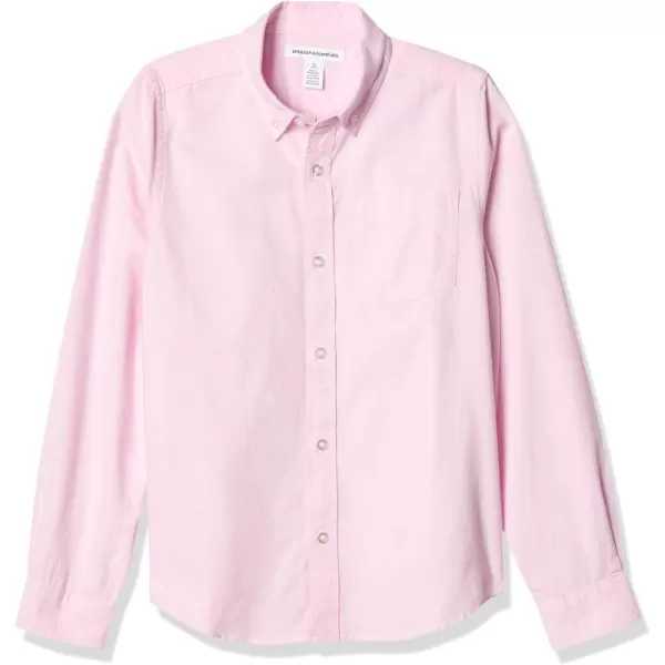 Amazon Essentials Boys Uniform Classic Fit LongSleeve Woven Oxford ShirtPink