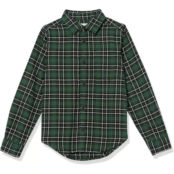 Amazon Essentials Boys and Toddlers Flannel ShirtGreen