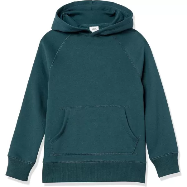 Amazon Essentials Boys and Toddlers Fleece Pullover Hoodie SweatshirtsDark Green