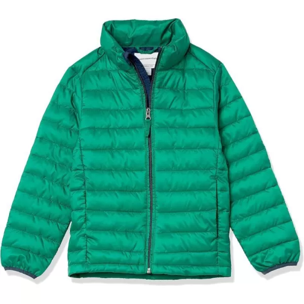 Amazon Essentials Boys and Toddlers Lightweight WaterResistant Packable Puffer JacketGreen