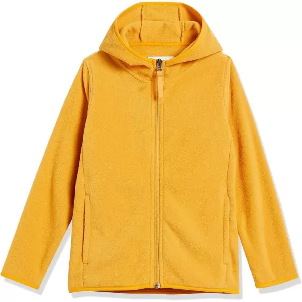 Amazon Essentials Boys and Toddlers Polar Fleece FullZip Hooded JacketGolden Yellow