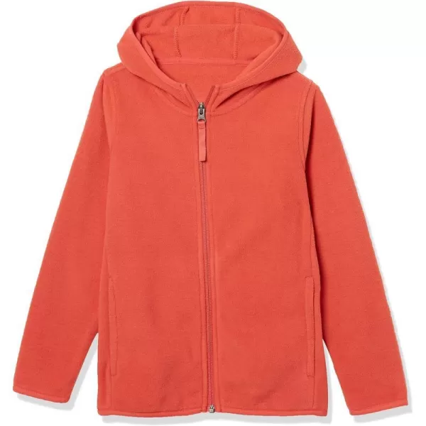 Amazon Essentials Boys and Toddlers Polar Fleece FullZip Hooded JacketOrange