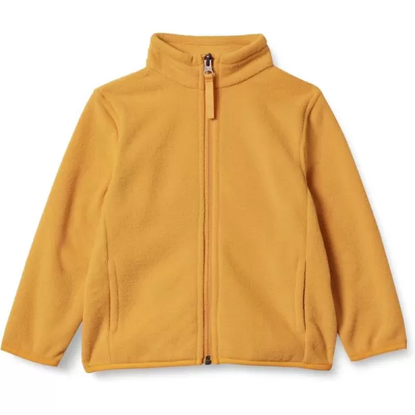 Amazon Essentials Boys and Toddlers Polar Fleece FullZip Mock JacketPolyester Golden Yellow