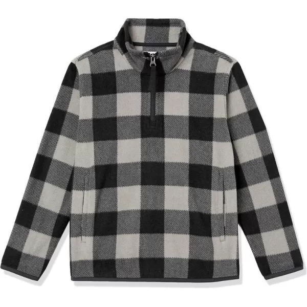 Polyester Black Grey Buffalo Check