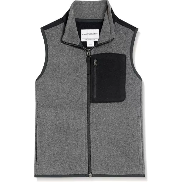 Polyester Black Grey Heather Color Block