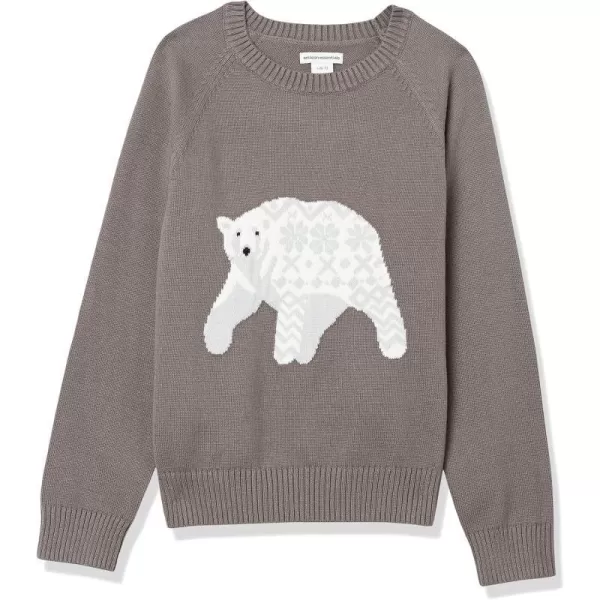 Amazon Essentials Boys and Toddlers Pullover Crewneck SweaterPolar Bear