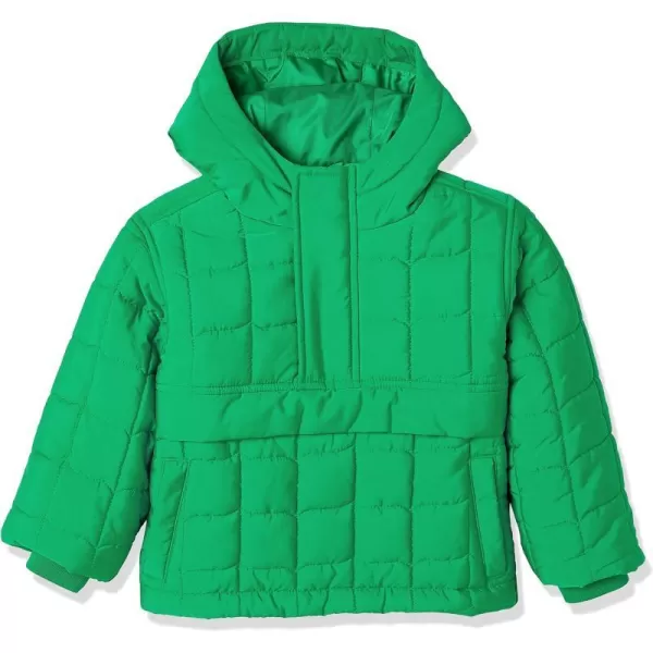 Amazon Essentials Boys and Toddlers Quilted Anorak JacketGreen