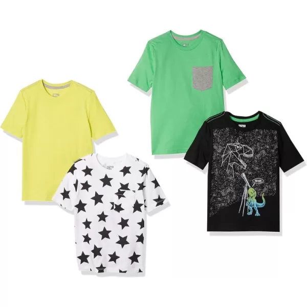 4 Black Dinosaur/Green Color Block/White Stars/Yellow